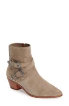 Women's Frye Ellen Buckle Strap Bootie M - Grey