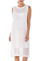 Women's Imanimo Sporty Mesh Maternity Dress - White