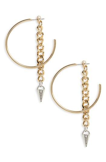 Women's Cara Hoop With Chain & Spear Drop Earrings