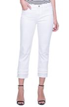 Women's Liverpool Lucia Triple Fringe Crop Jeans - White