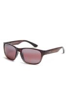 Men's Maui Jim 'mixed Plate - Polarizedplus2' 58mm Sunglasses - Chocolate Stripe/ Maui Rose
