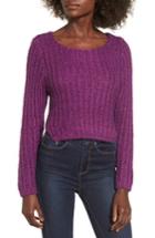 Women's Raga Bethany Crop Sweater - Purple