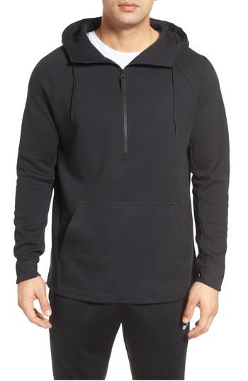 Men's Nike Half-zip Pullover Hoodie, Size - Black