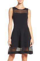 Women's French Connection Tobey Crepe Fit & Flare Dress - Black