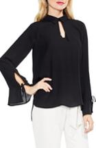 Women's Vince Camuto Flare Cuff Keyhole Blouse - Black