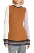 Women's Apiece Apart Almeria Button Hem Sweater - Orange