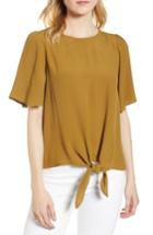 Women's Chelsea28 Ruffle Tie Front Top, Size - Green
