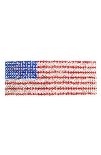 Tasha Usa Jeweled Barrette, Size - White