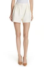 Women's Frame Clean Pleat Linen & Cotton Blend Shorts - Ivory