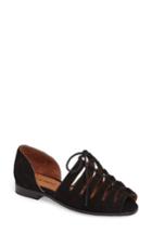 Women's Jeffrey Campbell Lucca Flat Sandal .5 M - Black