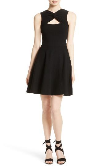 Women's Milly Fit & Flare Knit Dress - Black