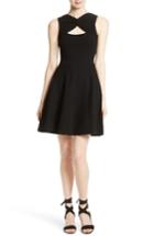 Women's Milly Fit & Flare Knit Dress - Black
