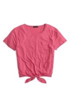 Women's J.crew Knotted Pocket Tee - Red