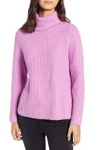Women's Chelsea28 Cozy Chunky Turtleneck Sweater, Size - Purple