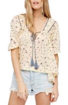 Women's Free People Daisy Cotton Blouse - Yellow