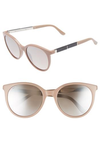 Women's Jimmy Choo Erie 54mm Gradient Round Sunglasses - Nude
