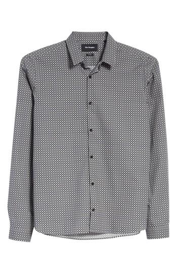 Men's The Kooples Geometric Print Woven Shirt - Grey