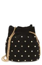 Street Level Studded Suede Chain Crossbody Bag -