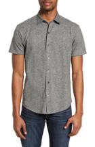 Men's W.r.k. 'metropolitan' Knit Short Sleeve Sport Shirt, Size - Grey