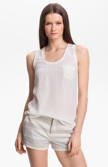 Women's Joie 'alicia' Racerback Silk Tank - White