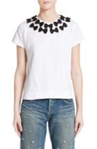 Women's Tu Es Mon Tresor Grosgrain Bow Crewneck Tee - White