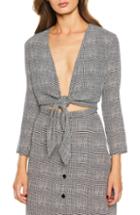 Women's St. John Collection Tie Waist Silk Georgette Top