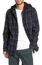 Men's Vans Lopes Hooded Plaid Flannel Jacket - Blue