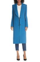 Women's Smythe Peaked Lapel Wool Blend Coat - Blue