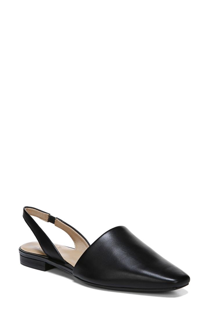 Women's Naturalizer Kerrie Slingback Flat .5 M - Black