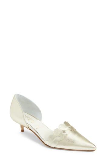 Women's Something Bleu Cirrus Cutout D'orsay Pump .5 M - Metallic