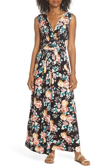 Women's Fraiche By J Peony Deep V Maxi Dress - Blue
