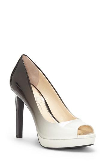 Women's Jessica Simpson Dalyn Peep Toe Pump .5 M - Black