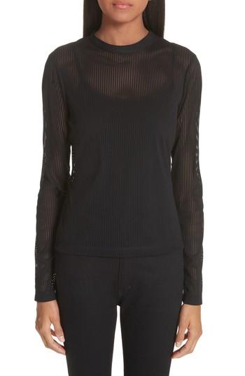 Women's Yigal Azrouel Mesh Stripe Top