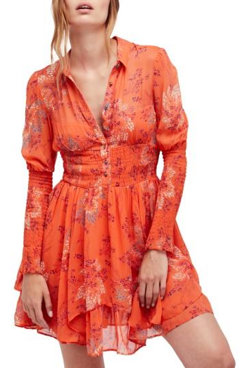 Women's Free People Fake Pretend Babydoll Dress - Orange