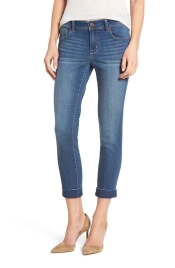 Women's 1822 Denim Cuff Roll Skinny Crop Jeans - Blue
