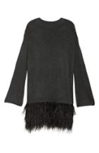 Women's Chelsea28 Feather Hem Sweatshirt Dress