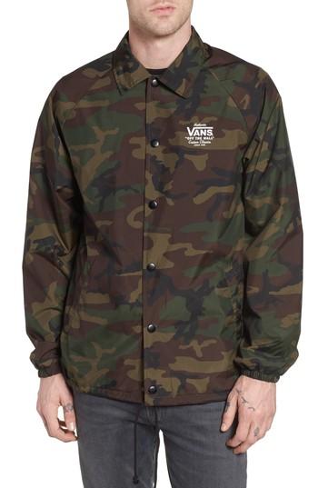 Men's Vans Torrey Water Resistant Coach's Jacket - Green