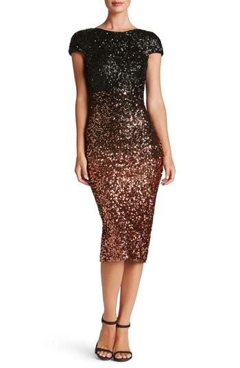 Women's Dress The Population Marcella Ombre Sequin Body-con Dress - Metallic