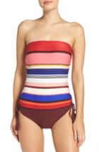 Women's Kate Spade New York Stripe One-piece Swimsuit - Burgundy