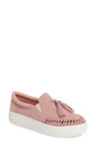 Women's Jslides Tassel Slip-on Sneaker .5 M - Pink