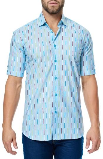 Men's Maceoo Fresh Stripe Sport Shirt (m) - Blue