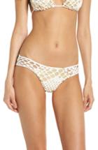 Women's Luli Fama Mesh Overlay Brazilian Bikini Bottoms