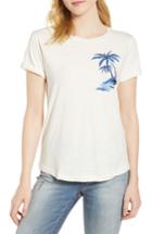 Women's Lucky Brand Embroidered Palm Tee - White