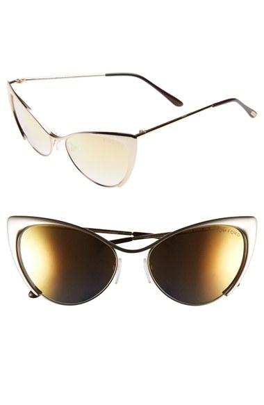 Women's Tom Ford 'nastasya' 56mm Sunglasses - Rose