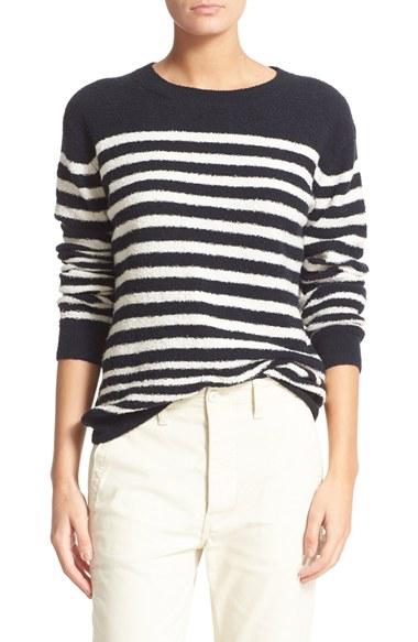 Women's Vince Engineered Stripe Wool Blend Pullover