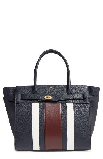 Mulberry Bayswater College Zipped Leather Satchel - Blue