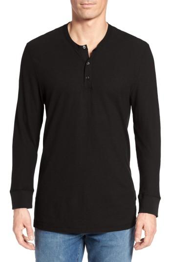Men's James Perse Cotton & Linen Henley (s) - Blue