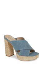 Women's Charles By Charles David Index Platform Slide Sandal M - Blue