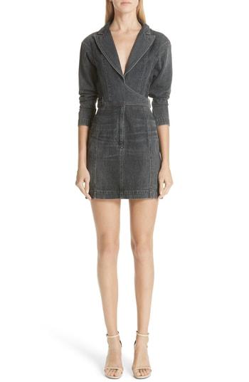 Women's Jean Atelier Denim Blazer Dress - Grey