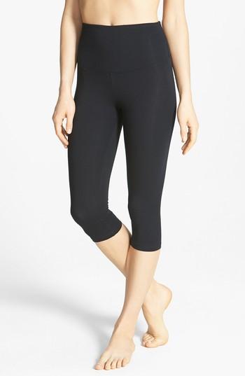 Women's Yummie 'talia' Compact Cotton Blend Capris - Black